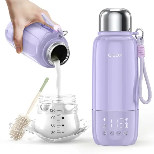 Miniatura 10 de Portable Bottle Warmer for Travel - 3Min Fast Heating of Breast Milk and Formula, 36W Fast Charge, 17 Ounces Large Capacity, Baby Bottle Warmer On