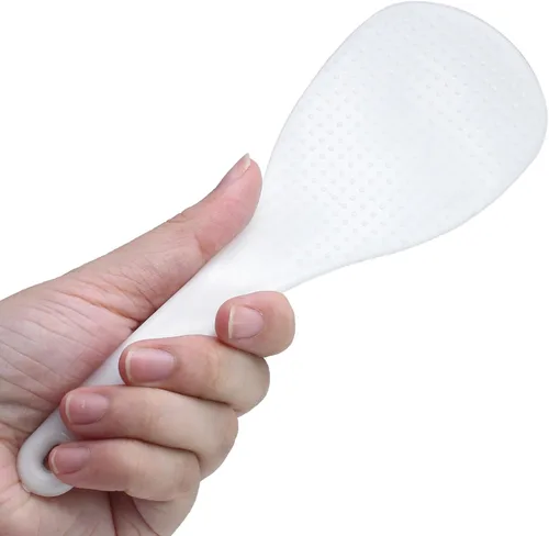 Miniatura 2 de Vonty Cuchara plástica para paletas de arroz de 7.5 pulgadas, 2 piezas, color blanco