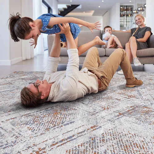 Miniatura 3 de NAAR PAYAS - Alfombra de área de 2 x 3 pies, diseño geométrico beige para sala de estar, dormitorio y comedor