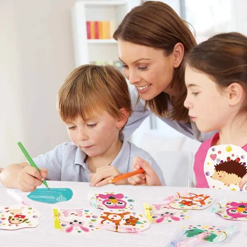 Miniatura 7 de Cartas de San Valentín para niños – 32 mini varitas de burbujas + 32 cartas de San Valentín para niños, 8 lindos diseños de animales