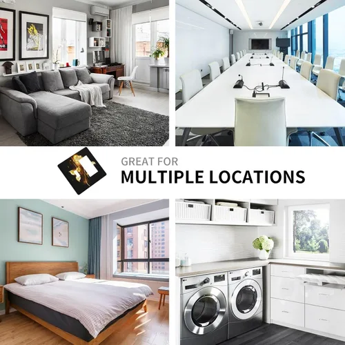 Miniatura 34 de Cubiertas de placa de pared de 3 gang con interruptor de luz de triple palanca, en negro y dorado con esplendor de oro rosa, estampado floral
