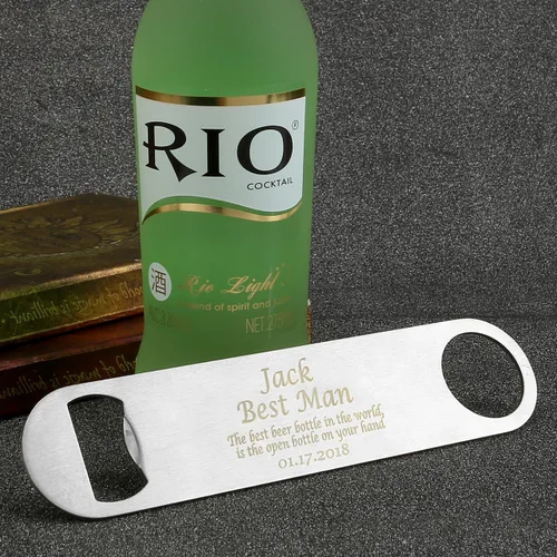 Miniatura 8 de Yoption - Abridor de botellas de cerveza personalizado, 1 unidad, grabado, tamaño de tarjeta de crédito de acero inoxidable personalizado