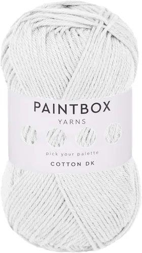 Paintbox Yarns Hilo DK 100% Algodón 1.76 oz (50g), 137 Yardas (125m) - Lana Blanco Papel para Ganchillo, Tejer - Hilo Suave y Ligero de Doble Punto