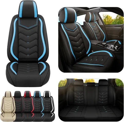 Miniatura 23 de ADERN Fundas de asiento de automóvil para Nissan Altima 2001-2026, funda de asiento de automóvil de piel de napa premium, elegantes fundas de Beige