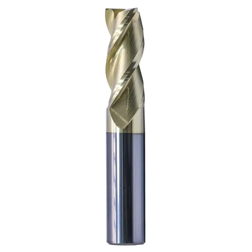 Fresa cuadrada de carburo sólido de alto rendimiento de 1/2 pulgada para aluminio, recubierto de ZrN, hélice de 37 grados, 3 flautas, diámetro de
