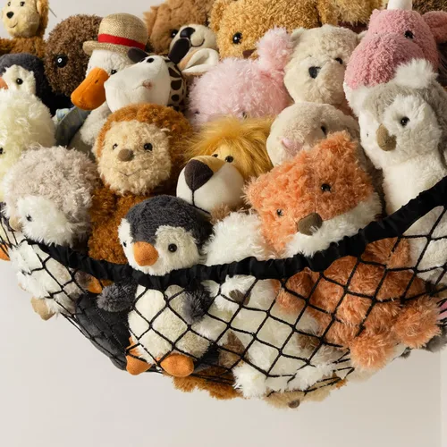 Miniatura 6 de Hamaca de almacenamiento de animales de peluche en la esquina – Hamaca grande de juguete para decoración de habitaciones de animales de peluche
