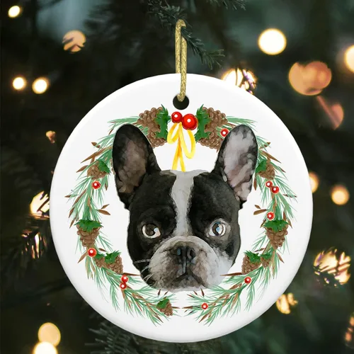 Miniatura 11 de Colgante de perro esquimal americano de 3 pulgadas para decoración de árbol de Navidad, bonito adorno de día festivo para cachorros, regalos