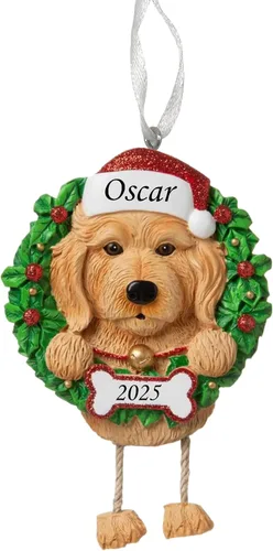 Miniatura 21 de Adorno personalizado para 2025, raza pura de perro Beagle, adorno para árbol de Navidad, decoración profesional personalizada, regalo para cachorro