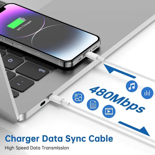 Miniatura 5 de Paquete de 2 cargadores rápidos para iPhone, cargador tipo C, carga rápida, suministro de energía, bloque de carga rápida, enchufe de viaje con 2