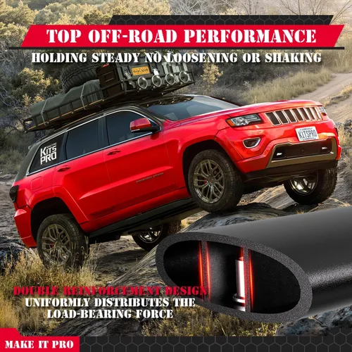 Miniatura 5 de KitsPro Barras transversales para portaequipajes de techo de 260 libras para Jeep Grand Cherokee 2011-2021