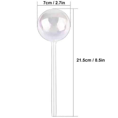 Miniatura 2 de Tomorotec [2 piezas] Sistema de riego automático de vidrio transparente iridiscente de color degradado de arco iris, bombillas automáticas