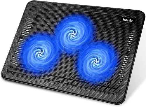 Soporte enfriador Laptop 15.6 in - 17 in HAVIT hv-f2056, delgado, portátil, con suministro de corriente USB (3 ventiladores)