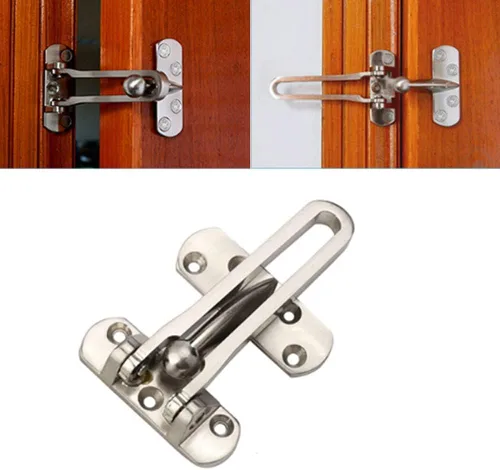 Miniatura 7 de Barra oscilante Cerradura de guardia de puerta antirrobo engrosada Cerradura de puerta Guardia de seguridad de puerta Cerradura de barra oscilante