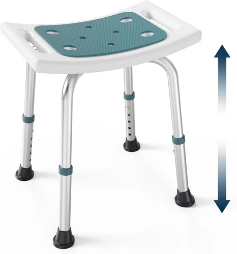 Miniatura 10 de PELEGON Silla de ducha para ducha interior (350 libras), altura ajustable, asiento acolchado, silla de ducha para ancianos y discapacitados, silla