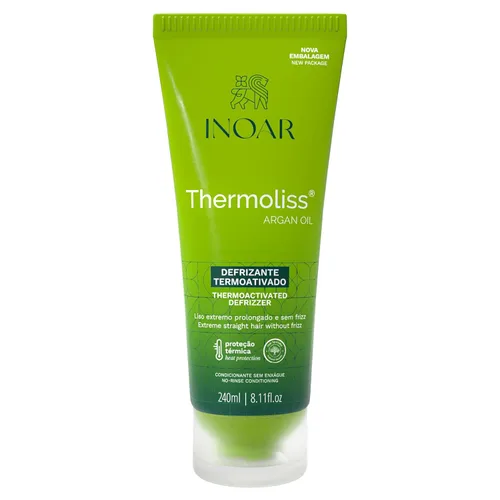 Inoar Desfrizzer Thermoliss de aceite de argán con aminoácidos y provitamina B5 para control de encrespamiento y protección contra el calor, 8.1