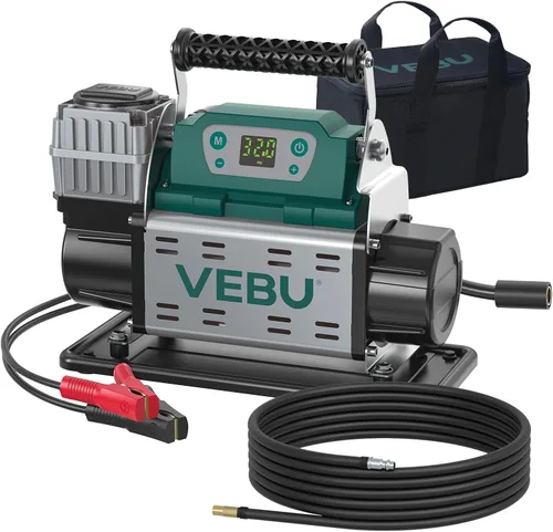 Miniatura 11 de Compresor de aire de 12 V, inflador de neumáticos de 125 PSI con medidor de presión en línea, inflado rápido de 5.65 CFM para vehículos todoterreno