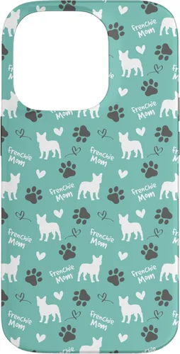 Miniatura 17 de Funda para iPhone 13 Pro Max Frenchie Mom Bulldog Francés Mamá Azul Mujeres