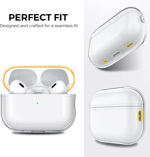Miniatura 4 de AhaStyle Funda transparente para Airpods Pro 2 (2023/2022), fundas protectoras de TPU suave vienen con correa de mano compatible con Apple AirPods