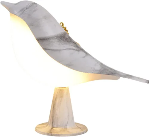 Miniatura 9 de Lámpara de mesa con control táctil de mesita de noche, lámparas de aroma, con forma de pájaro, lámpara de escritorio LED con puerto de carga USB, 3