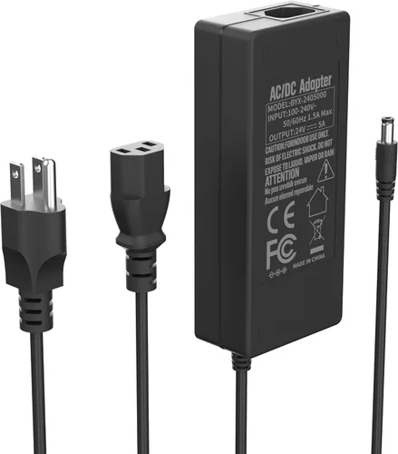Miniatura 9 de PAUTIX - Adaptador de fuente de alimentación de 24V CC 24V 2A 48W Transformador de controlador LED de bajo voltaje con enchufe US de 5.5 x 2.1mm