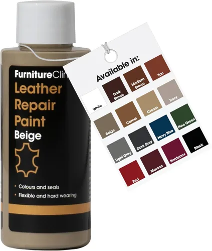 Miniatura 48 de Furniture Clinic Pintura y tinte para reparación de cuero, colorante autosellante para una reparación rápida y fácil del cuero, adecuado para sofás