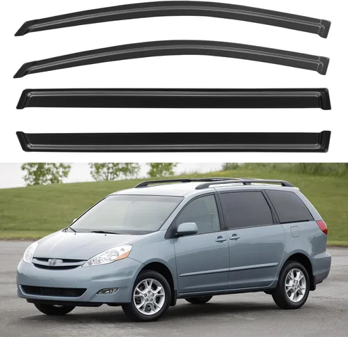 Miniatura 232 de YQAUTEC Viseras de Ventana Protectores de Lluvia para Honda Civic 2022 2023 2024 2025 2026, Deflectores de Viento de Ventilación de Ventana Fuera