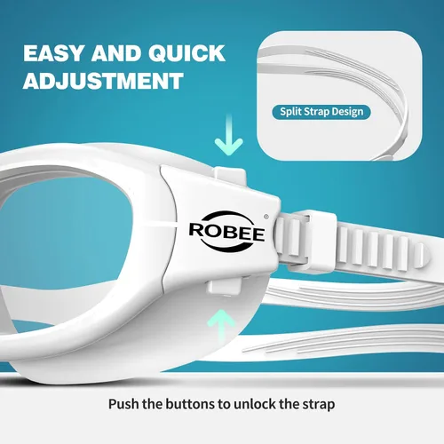 Miniatura 2 de Robee Gafas de natación, gafas de natación polarizadas para adultos, para hombres, mujeres y jóvenes, gafas de piscina de agua