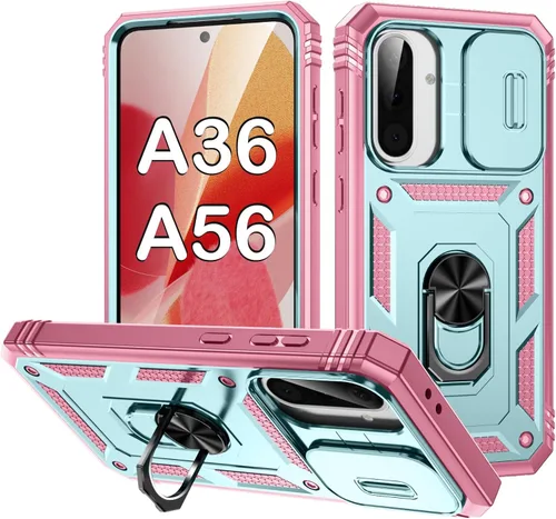 Miniatura 96 de PASNEW Funda para Samsung Galaxy A54, Soporte Metálico y Cubierta Deslizante para Cámara, Militar Multicapa Resistente de Cuerpo Completo a Prueba