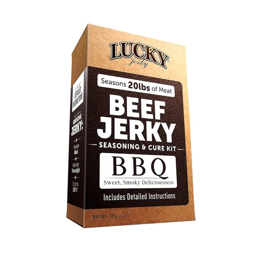 Miniatura 21 de Lucky Jerky Kit de condimento y curación de cecina, paquete de 4 unidades, original, pimiento rojo, teriyaki, condimentado, temporada 80 libras