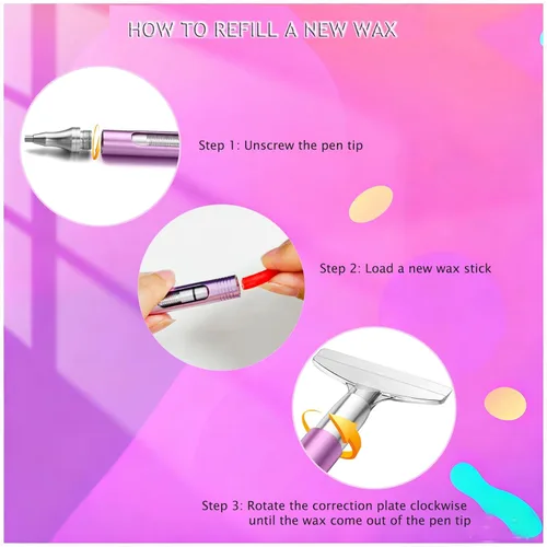 Miniatura 5 de benote Diamond Art Painting Pen Refillable Wax Pen for Diamond Art Kit Accessories Self-Stick Drill Pens with Metal Correction Plate for 5D Craft