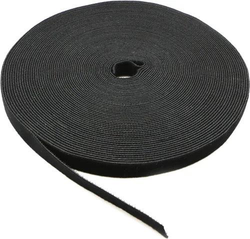 Miniatura 15 de Cinta de sujeción reutilizable para cables, rollo de gancho de doble cara de 3/4 pulgadas (5 yardas, versión mejorada negra)