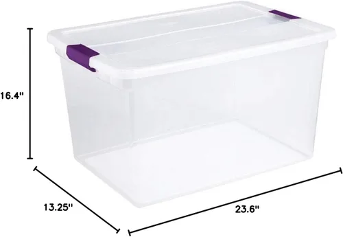 Miniatura 9 de Sterilite Contenedor de almacenamiento con tapa transparente de 66 cuartos de galón, paquete de 12 y contenedor de almacenamiento de tapa