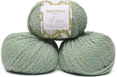 Miniatura 39 de Juego de 3 madejas 100% de lana de alpaca bebé, peso voluminoso, fabricadas en Perú, celestial suave y perfecto para tejer y tejer a ganchillo