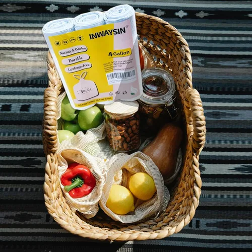 Miniatura 7 de Bolsas de basura pequeñas de 4 galones con cordón, Inwaysin bolsas de basura de 4 galones extra fuertes, bolsas de basura pequeñas para bote