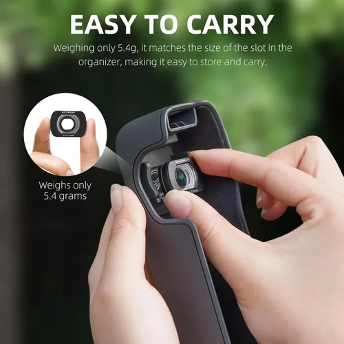 Miniatura 7 de REYGEAK Lente gran angular OSMO Pocket 3, lente gran angular multicapa para DJI Pocket 3 Accesorios Protección Acción Cámara Lente