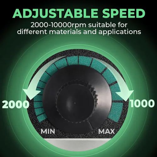 Miniatura 5 de Pulidora de banco con accesorios de velocidad variable ajustable Kit de herramientas de máquina pulidora de torno de banco multifunción