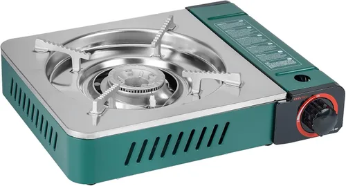 Miniatura 10 de Estufa moderna para acampar con funda de transporte, mini estufa de gas butano portátil de 10 x 7.5 pulgadas, 6900 BTU para patio, cocina, hotpot