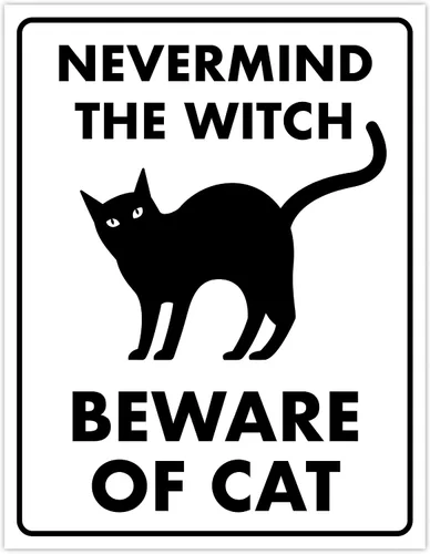 Miniatura 24 de Señal de Gato de 24 Horas de Vigilancia Felina de Premises Under 24 Hour - Cartel de gato divertido, metal, 8 x 12 pulgadas, letreros de gato