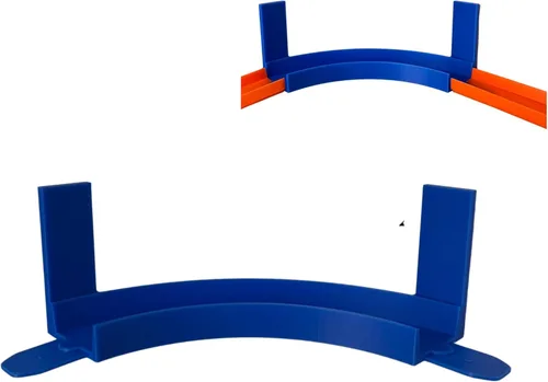 Riel de montaje en pared de esquina compatible con Hot Wheels | Giro de 90 grados con adhesivo extraíble para montaje en pared | Fabricado en