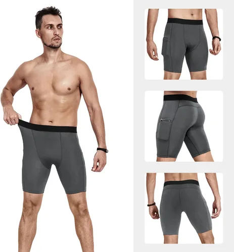 Miniatura 2 de Niksa Pantalones cortos de compresión para hombre, paquete de 23, ropa interior de compresión para hombre, pantalones cortos atléticos, pantalones