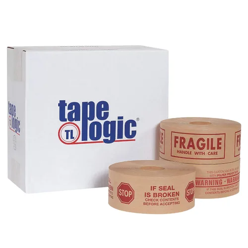 Miniatura 3 de Ship Now Supply Tape Logic #7500 Cinta activada por agua reforzada preimpresa, advertencia, 3 pulgadas x 450 pies