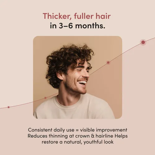 Miniatura 4 de Hims - Tratamiento de crecimiento del cabello, solución tópica de minoxidil al 5% para hombres, extra fuerte, soporta un cabello más grueso