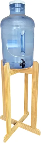 Miniatura 7 de Aquanation Soporte de madera para piso, barniz natural, 27 pulgadas para agua Crock, botellas de agua, jarra de agua de 3 y 5 galones y plantas