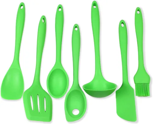 Miniatura 29 de Juego de 5 utensilios de cocina Chef Craft, de silicón, de color azul, Juego de 7 piezas, Amarillo