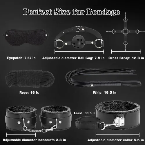 Miniatura 2 de Restricciones de Bondage BDSM para Juguetes de Adultos, 12 Piezas de Equipo de Bondage y Accesorios Juguetes Sexuales para Mujeres y Parejas