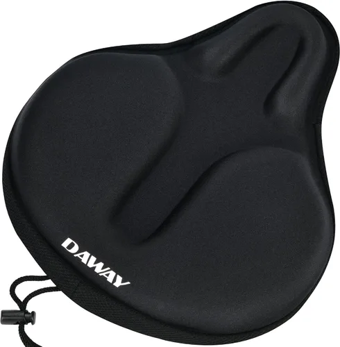 Miniatura 11 de DAWAY - Funda cómoda para asiento de bicicleta - Cojín acolchado de gel de silicona y espuma viscoelástica para asiento de bicicleta para hombres