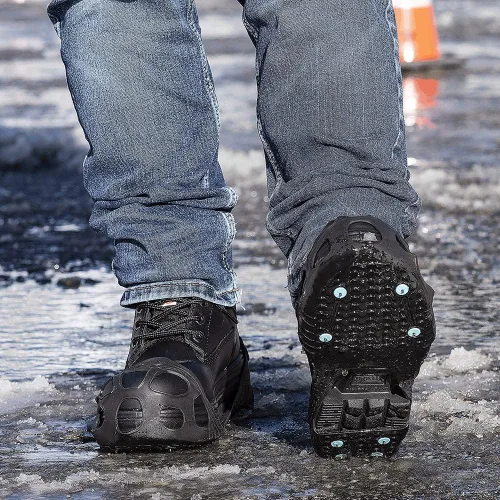 Miniatura 14 de Due North Tacos de hielo industriales multiusos para hombres y mujeres, ayudas de tracción para caminar y trabajar en nievehielo, 16 picos