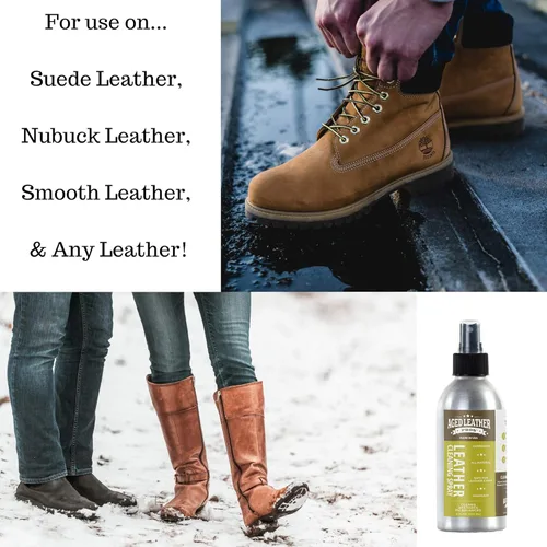 Miniatura 4 de Limpiador de cuero con pH equilibrado (8 onzas) para gamuza, nobuck y cualquier cuero Protege bolsos, zapatos, chaquetas, sofás, interiores