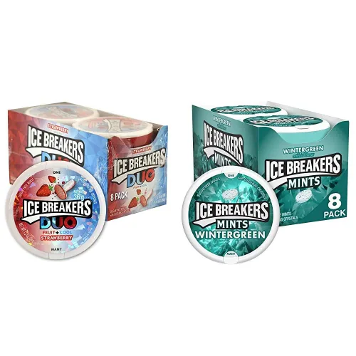 Miniatura 9 de ICE BREAKERS - Mentas para el aliento sin azúcar, sabor gaulteria, latas de 1.5 onzas (8 unidades)