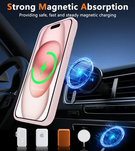 Miniatura 173 de FNTCASE Funda para iPhone 13 Pro-Max: Fundas magnéticas transparentes compatibles con Magsafe Slim anti amarillamiento protección contra caídas